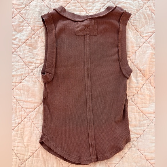 Free People We The Free Kate Tank Top Brown size XS - Picture 2 of 3